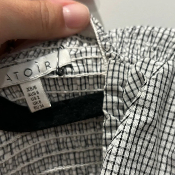 Atoir White and black gingham rouge top - Picture 4 of 4